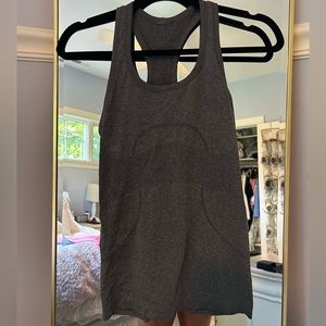 Lululemon swiftly razor back tank top gray